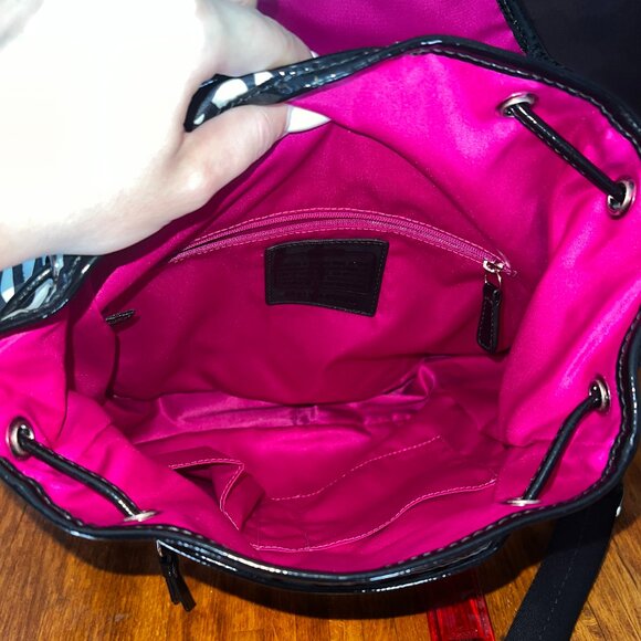 Coach Floral Graffiti Canvas Backpack - Matching Wallet Sold Separately - Picture 6 of 10